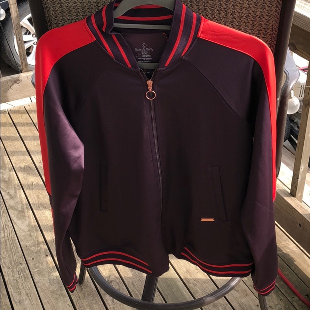 Sweaty Betty Craft Track Top With tags! Lg